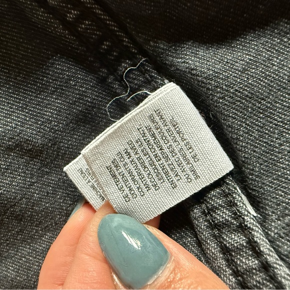 Free People Moonchild Denim Shirt Jacket faded Black XS - Picture 14 of 14